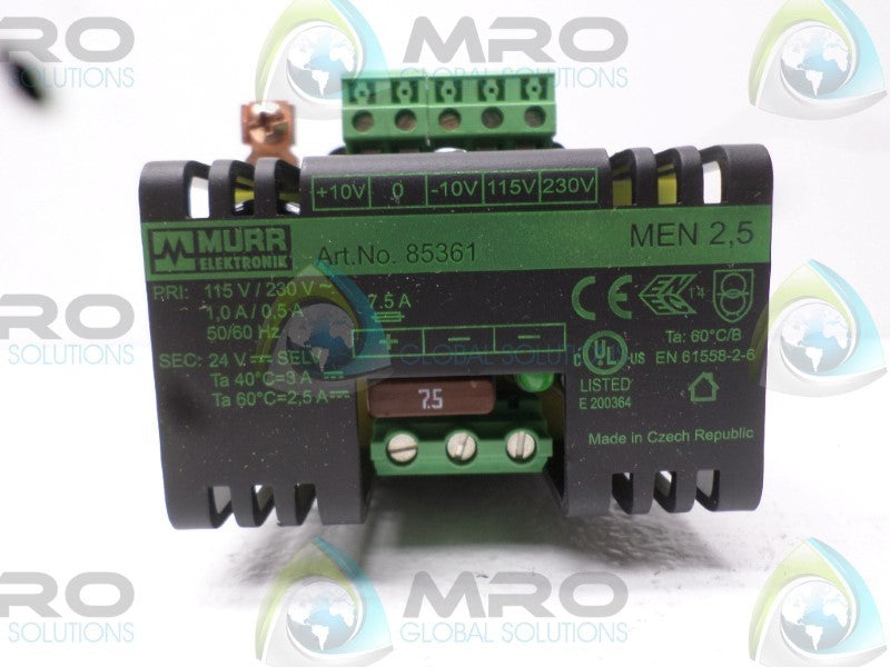 MURR ELEKTRONIK 85361 TRANSFORMER  NSNP
