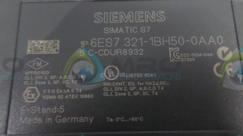 SIEMENS 6ES7321-1BH50-0AA0 MODULE NSMP