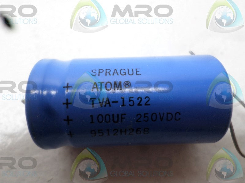 SPRAGUE TVA-1522 CAPACITOR 100UF 250VDC  NSNP