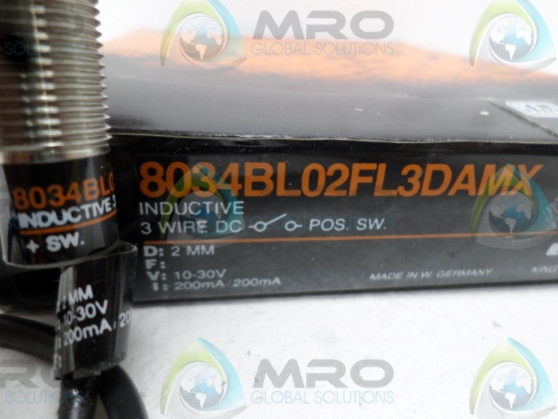 IFM EFECTOR 8034BL02FL3DAMX INDUCTIVE SENSOR  NSMP