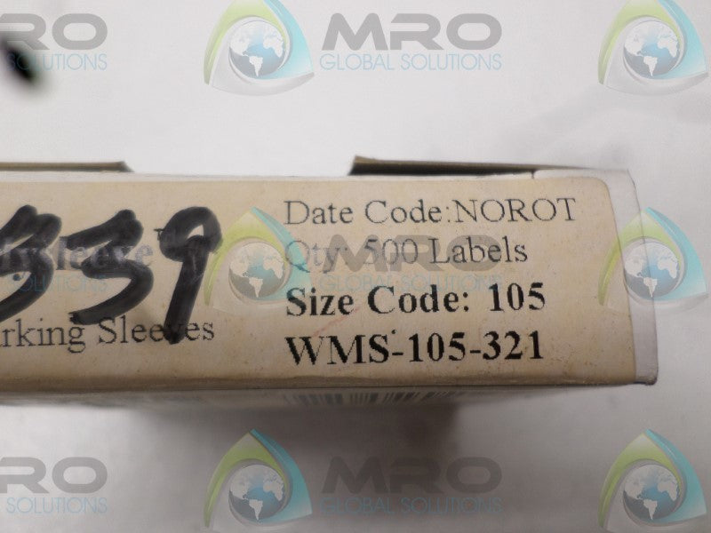 BRADY WMS-105-321 32535 LABELS  NSMP