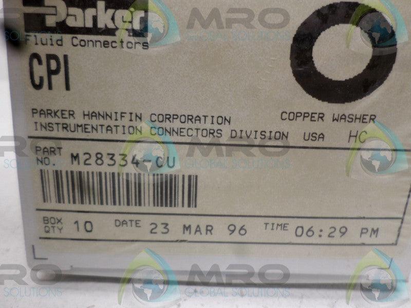 PARKER M28334-CU COPPER WASHER (PKG OF 10)  NSFS