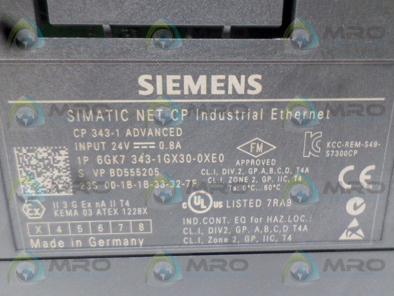 SIEMENS 6GK7343-1GX30-0XE0 POWER SUPPLY  NSNP
