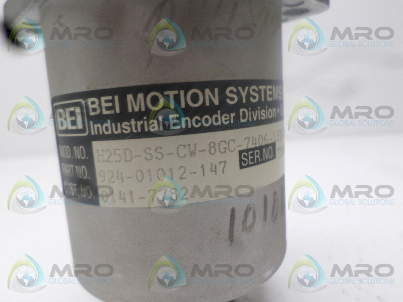 BEI H25D-SS-CW-8GC-7406-LED-EM20-S 924-01012-147 ENCODER  UNMP