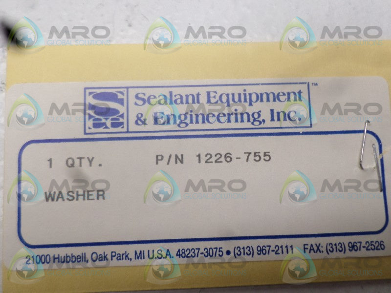 SEALANT EQUIPMENT & ENGINEERING 1226-755 WASHER  NSNP