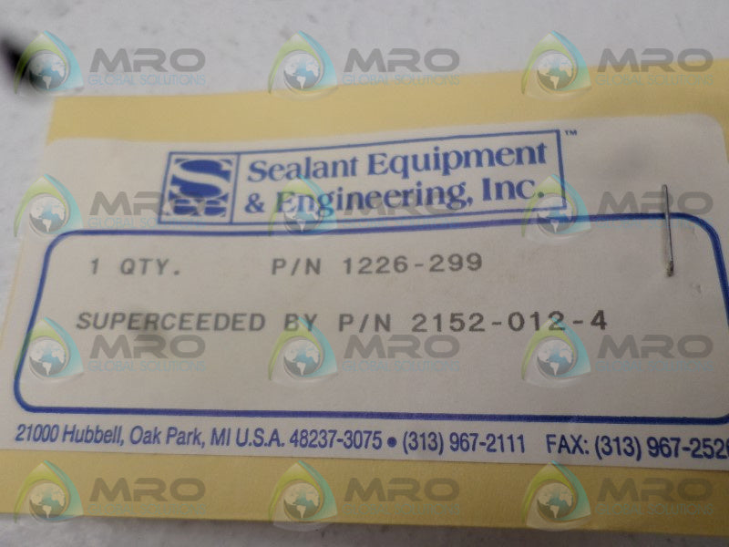 SEALANT EQUIPMENT & ENGINEERING 1226-299 SEAL  NSNP