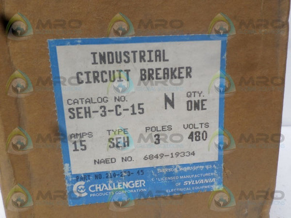 CHALLENGER SEH-3-C-15 CIRCUIT BREAKER 15A  NSMP