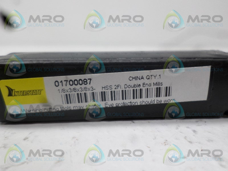 INTERSTATE 01700087 HSS 1/8 x 3/8 END MILL  NSMP