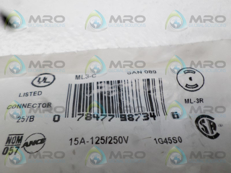 LEVITON ML3-C PLUG  NSMP
