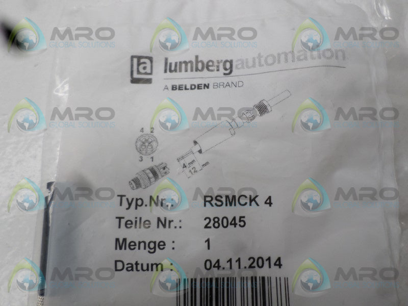 LUMBERG RSMCK4 CONNECTOR  NSMP