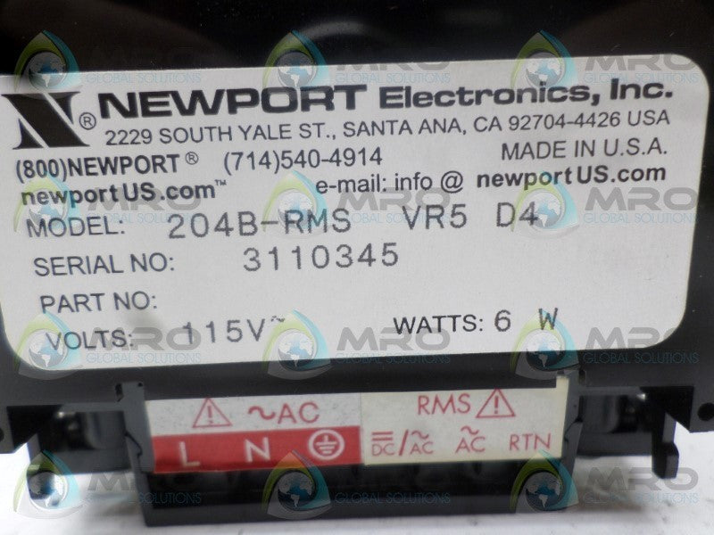 NSNPPORT 204B-RMS PANEL METER  UNMP