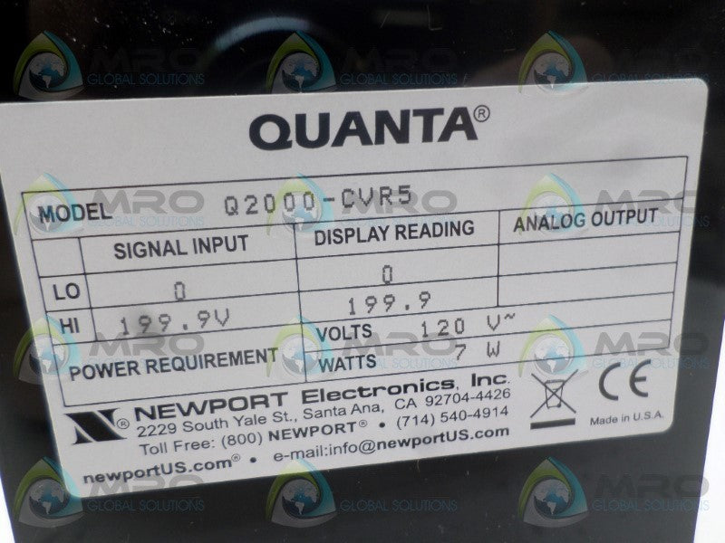 NSNPPORT Q2000-CVR5 PANEL METER  UNMP