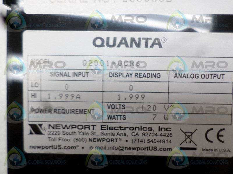 NSNPPORT Q2001-GCR6 PANEL METER  UNMP