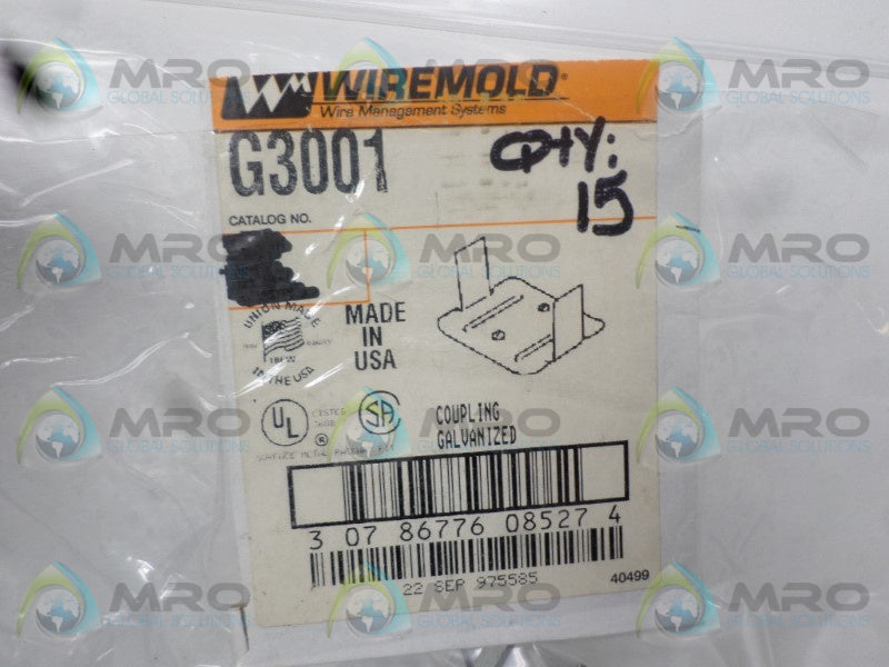 WIREMOLD G3001 COUPLING GALVANIZED  NSNP