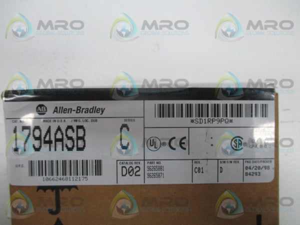 ALLEN BRADLEY 1794-ASB SER. C F/W D DATE: 1998  NSFS