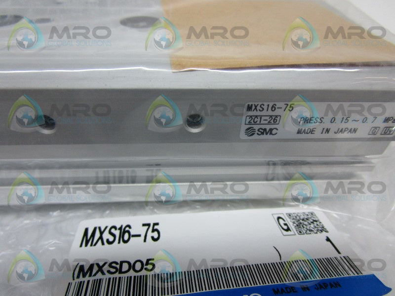 SMC MXS16-75 PNEUMATIC SLIDE TABLE CYLINDER  NSMP