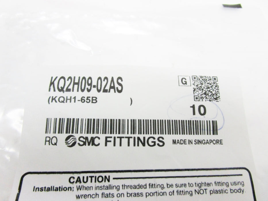 SMC KQ2H09-02AS MALE ADAPTER (PKG OF 10)  NSMP