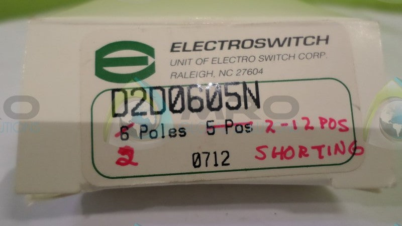 ELECTROSWITCH D2D0605N ROTARY SWITCH NSMP