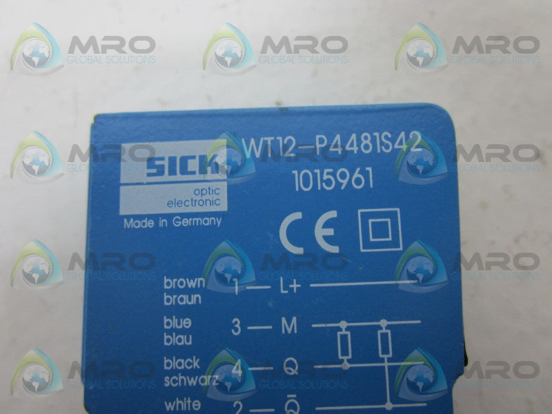 SICK WT12-P4481S42 PHOTOELECTRIC SENSOR  NSNP