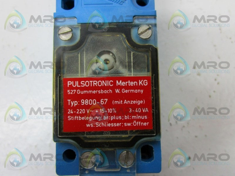 PULSOTRONIC 9800-67 PROXIMITY SWITCH  NSNP