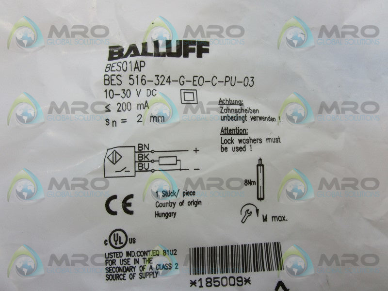 BALLUFF BES516-324-G-EO-C-PU-03 PROXIMITY SENSOR  NSMP