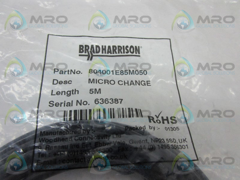DANIEL WOODHEAD 804001E85M050 CABLE CONNECTOR  NSMP