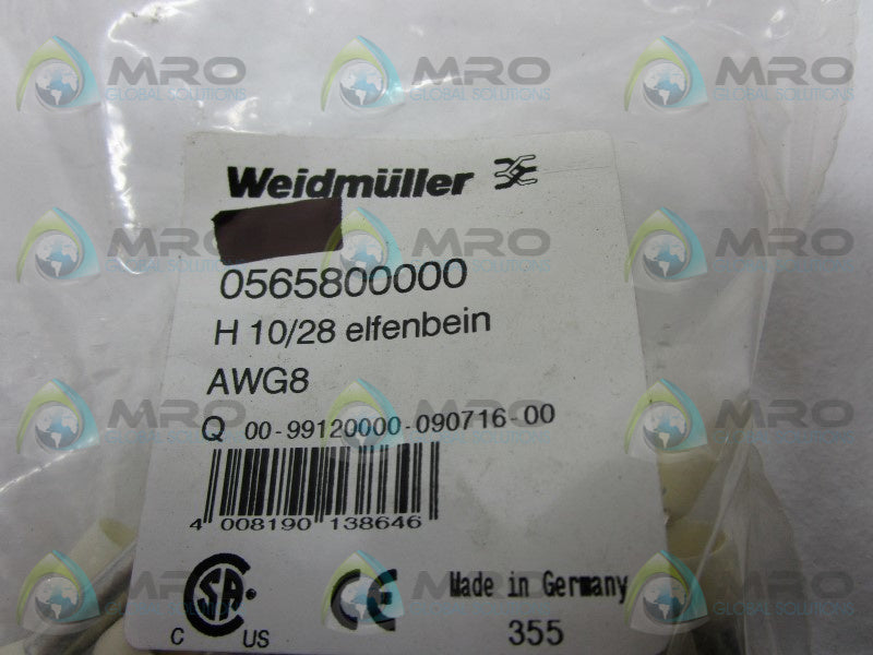 WEIDMULLER 0565800000 WIRE END  NSNP