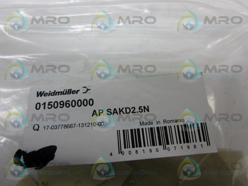 WEIDMULLER APSAKD2.5N TERMINAL BLOCK  NSNP