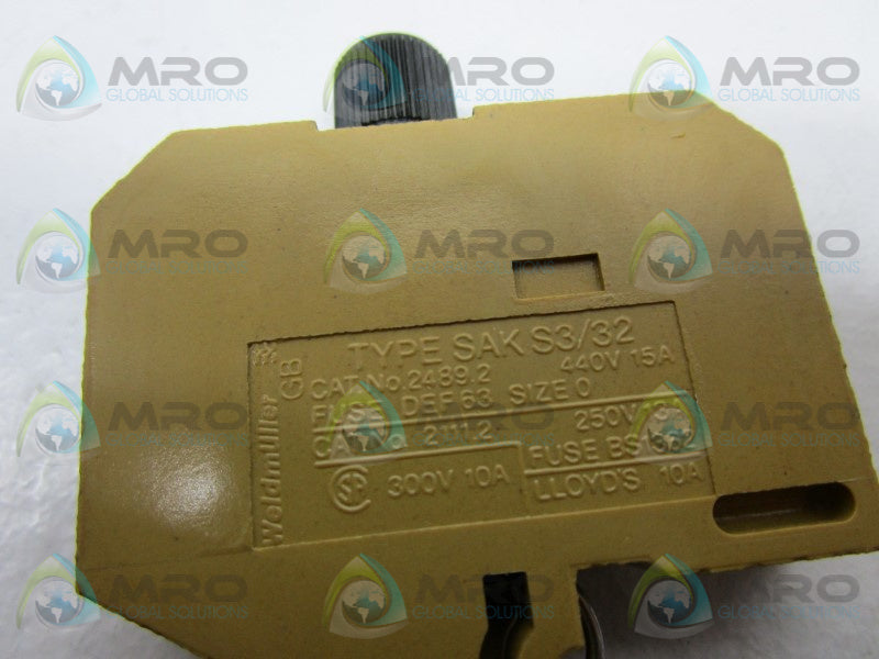 WEIDMULLER SAKS3/32 TERMINAL BLOCK  NSNP