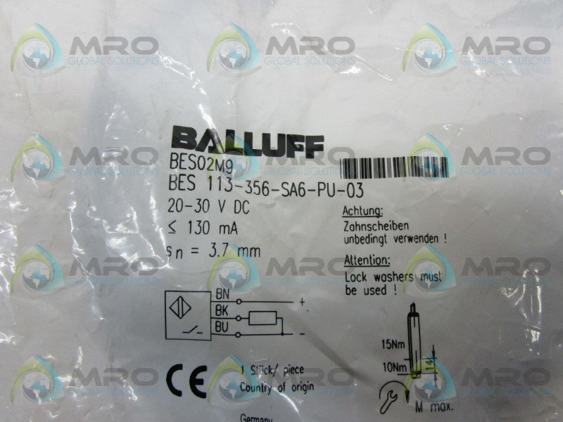 BALLUFF BES113-356-SA6-PU-03 PROXIMITY SENSOR  NSMP