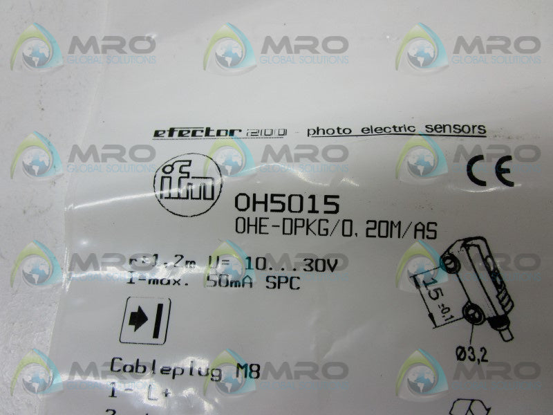 IFM EFECTOR OH5015 PHOTOELECTRIC SENSOR  NSMP