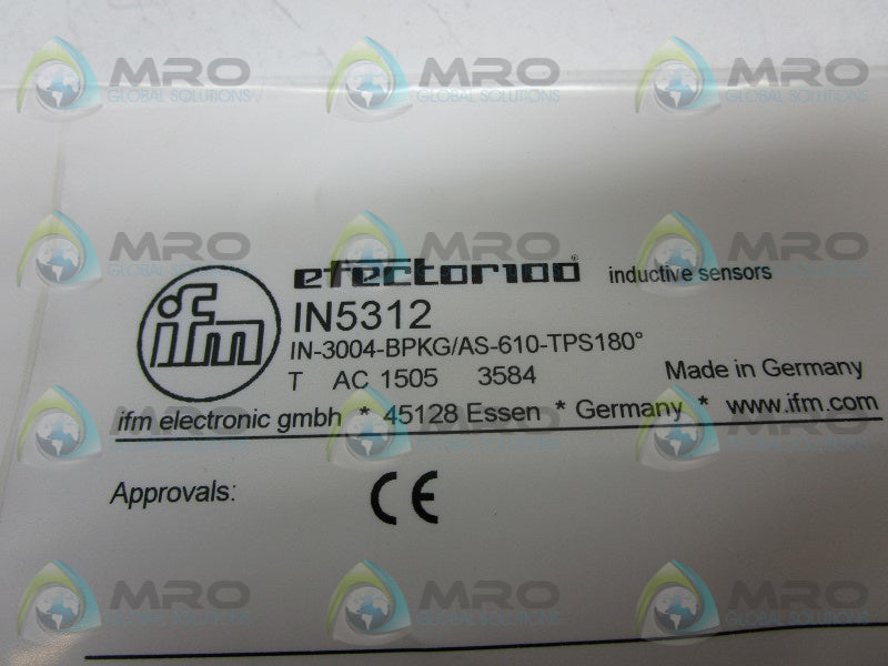IFM EFECTOR IN5312 INDUCTIVE SENSOR  NSMP
