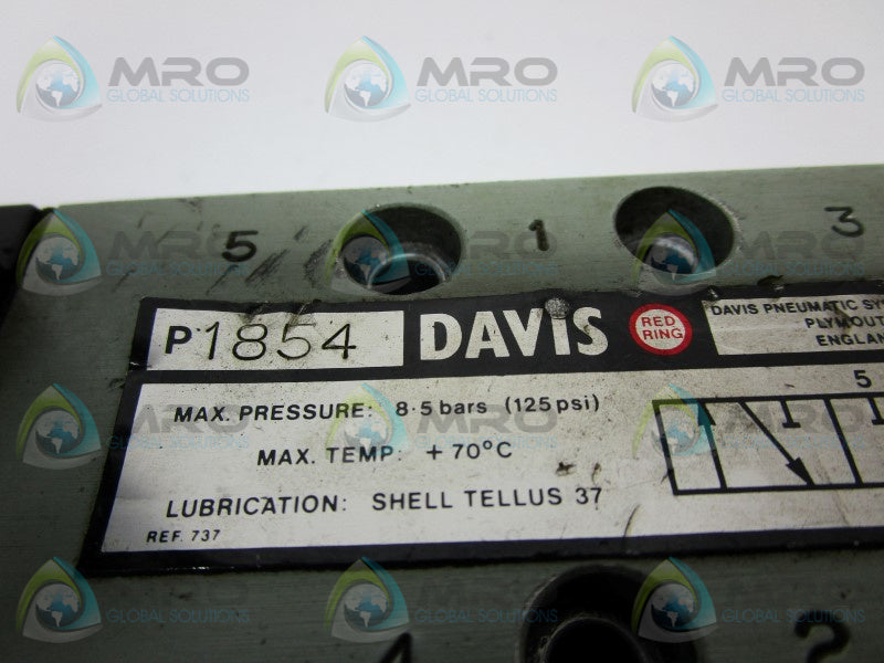 DAVIS P1854 SOLENOID VALVE  UNMP