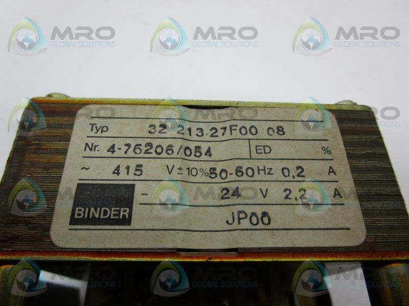 BINDER 32-231-27F00-0 TRANSFORMER  NSNP