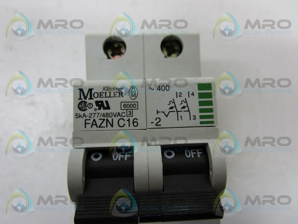 KLOCKNER MOELLER FAZNC16-2 CIRCUIT BREAKER 16A  NSNP