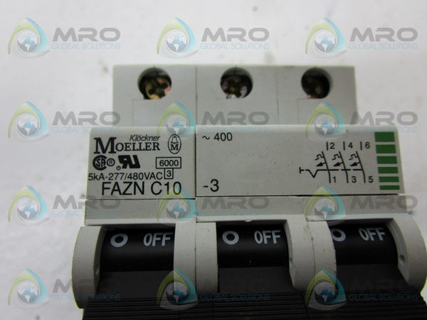 KLOCKNER MOELLER FAZNC10-3 CIRCUIT BREAKER 10A  NSNP