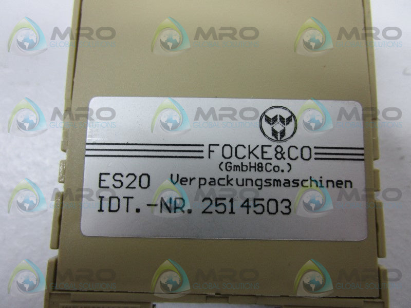 FOCKE 2514503 ES20 TERMINAL BLOCK  NSNP