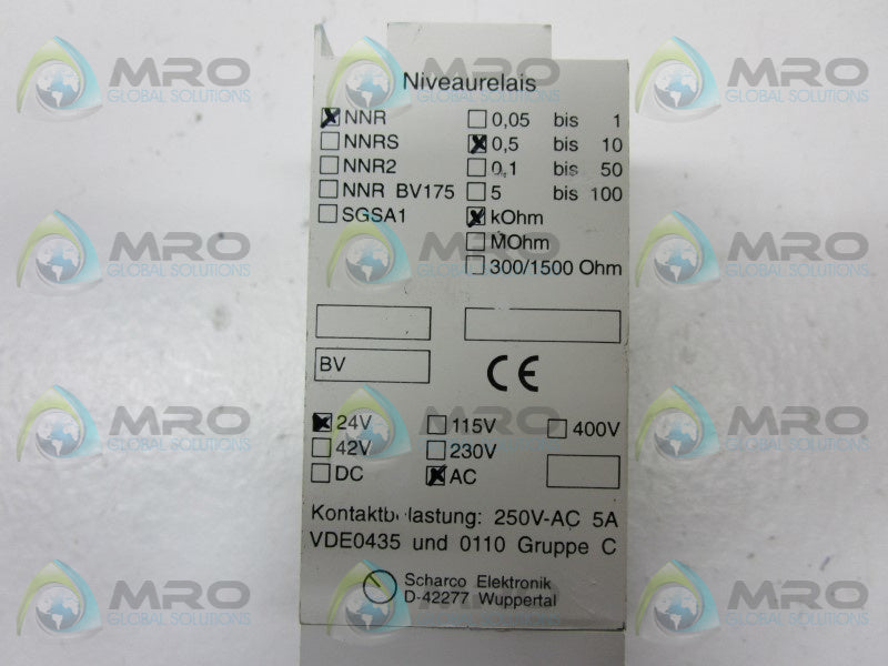 SCHARCO NNR RELAY 24VAC 0.5K OHMS  NSNP