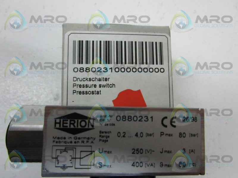 HERION 0880231000000000 PRESSURE SWITCH  NSMP