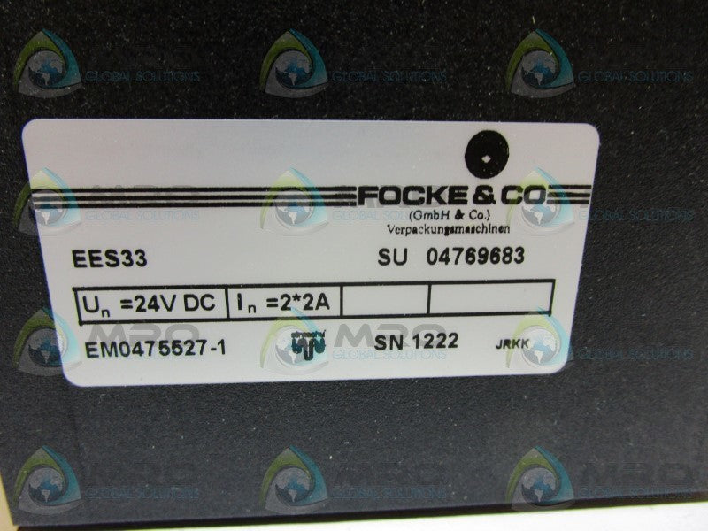 FOCKE EES33 04769683 EM0475527-1 SAFETY RELAY  NSNP