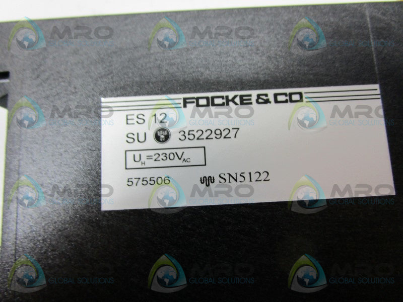FOCKE ES12 3522927 SAFETY RELAY  NSNP