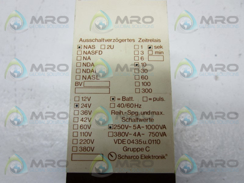 SCHARCO NAS RELAY 10 SEC. 24V  NSNP