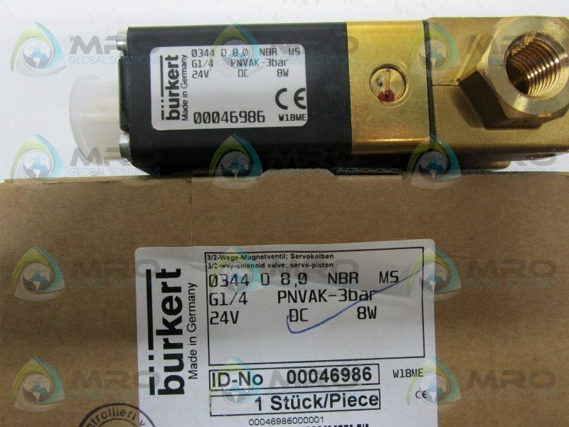 BURKERT 0344D8,0NBRMS 46986 SOLENOID VALVE  NSMP