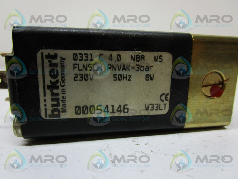 BURKERT 0331C4,0NBRMS 54146 SOLENOID VALVE  UNMP