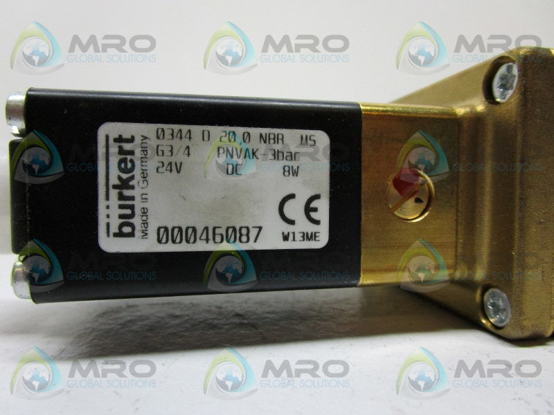 BURKERT 0344D20,0NBRMS 46087 SOLENOID VALVE  NSNP