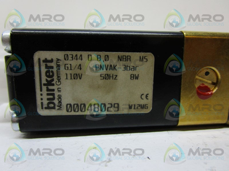 BURKERT 0344D8,0NBRMS 48029 SOLENOID VALVE  NSNP