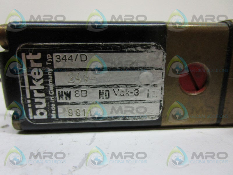 BURKERT 344/D SOLENOID VALVE  UNMP