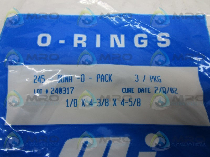 MOTION INDUSTRIES 245-BUNA 1/8X4-3/8X4-5/8 O-RINGS  NSMP