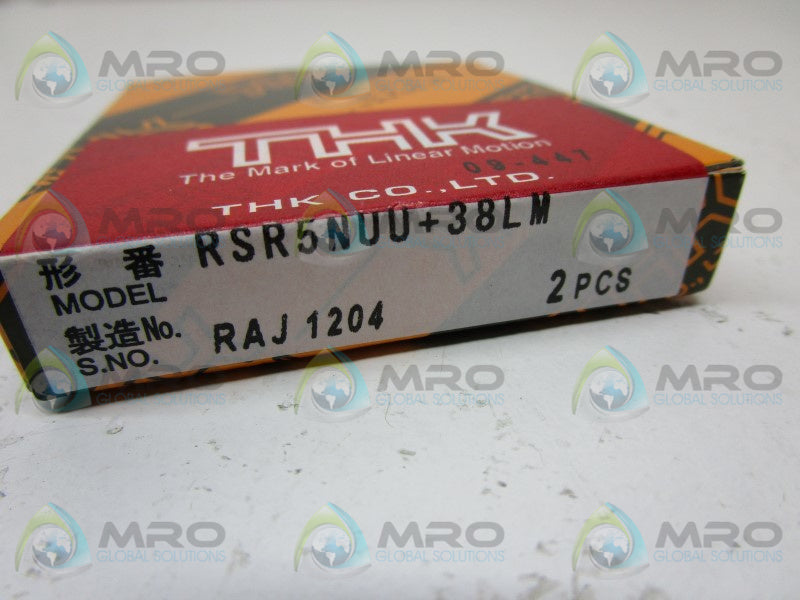 THK RSR5NUU+38LM LINEAR BEARING (PKG OF 2)  NSFS