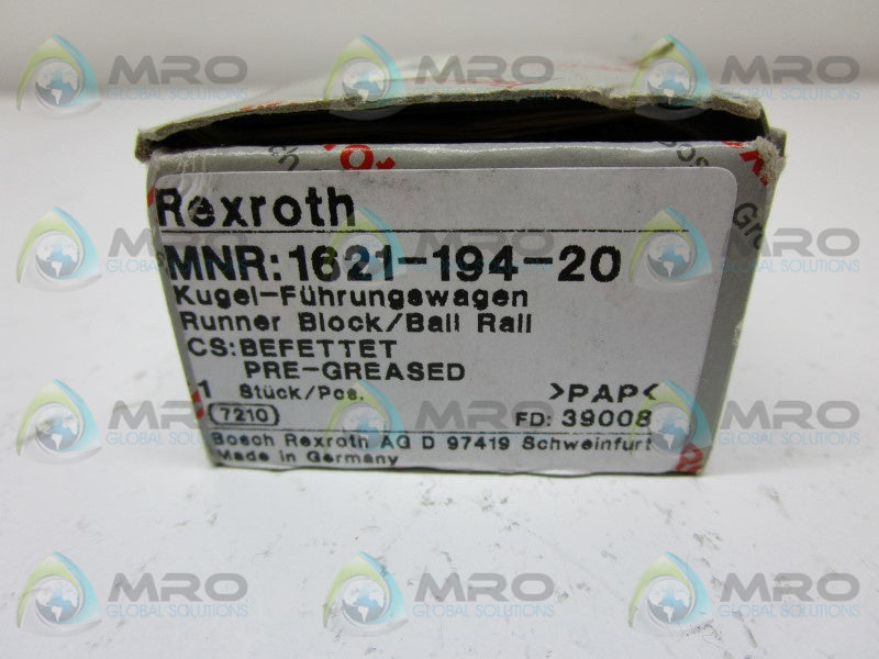 REXROTH 1621-194-20 RUNNER BLOCK  NSMP